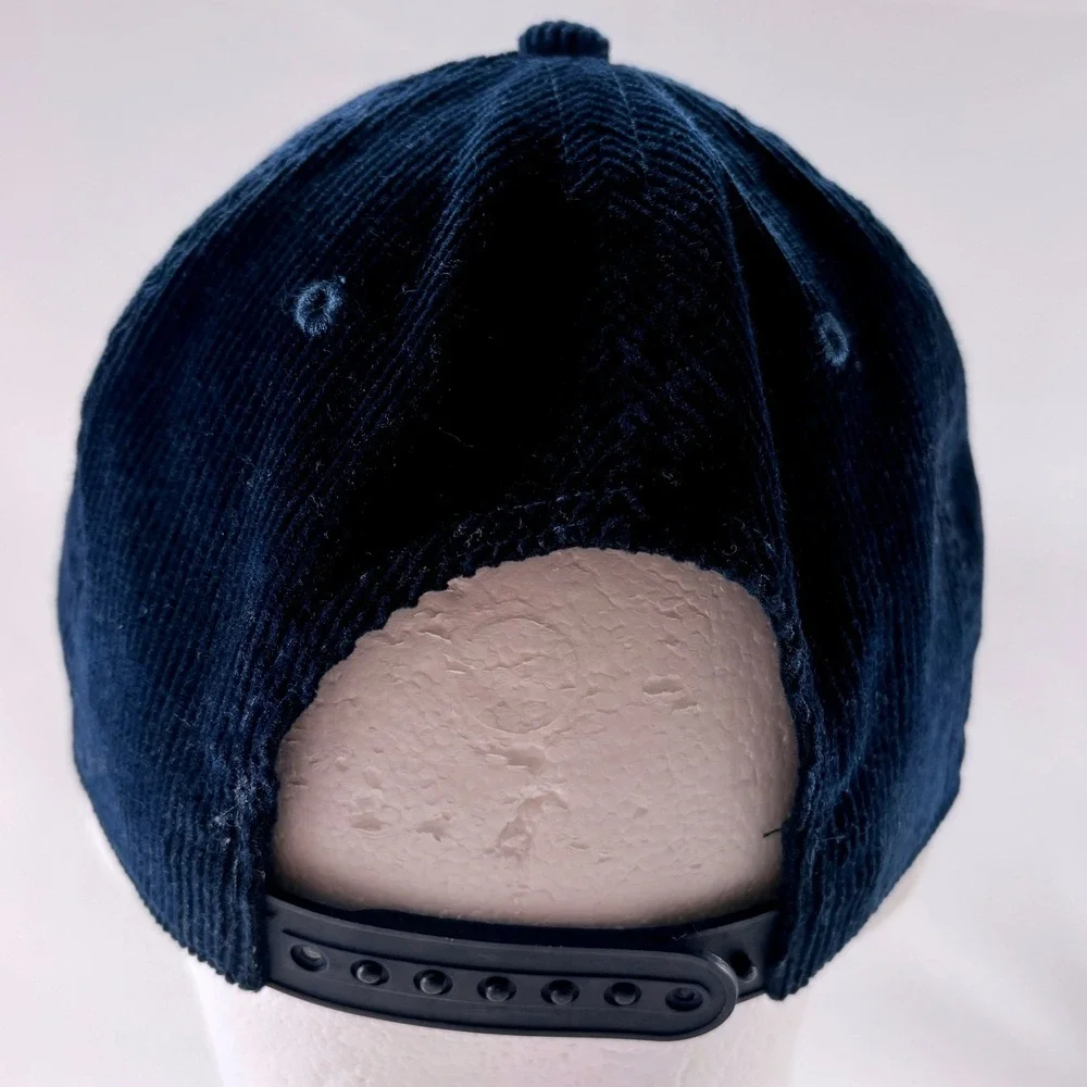Coors Banquet Navy Blue Corduroy Embroidered Mountain Logo Snapback Cap